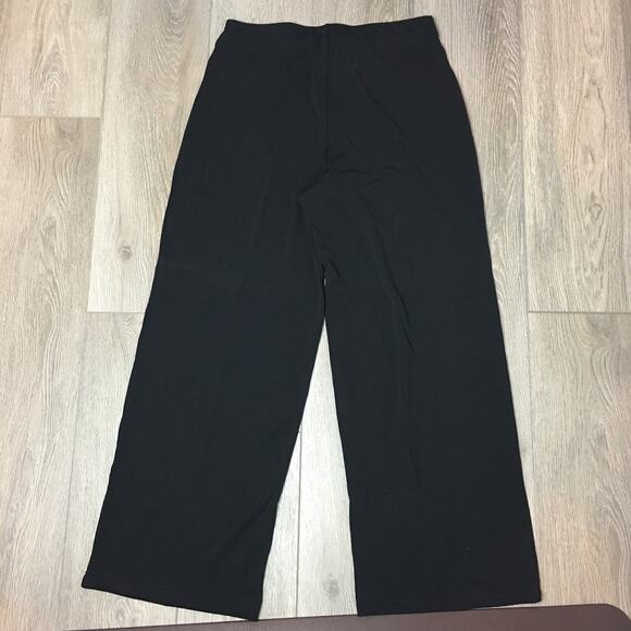Max Studio Womens Wide Leg Elastic Waist Career Pants Black Medium - Picture 2 of 9